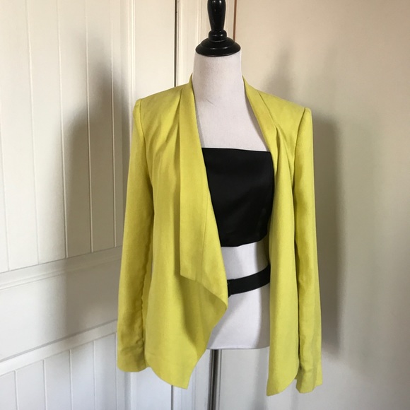 bcbg yellow blazer